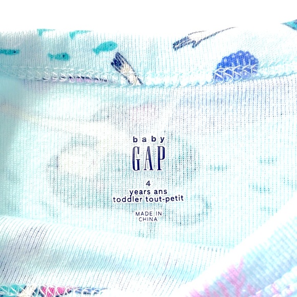 Gap Toddler Mermaid Short Pajama Set, Size 4 - Picture 4 of 6